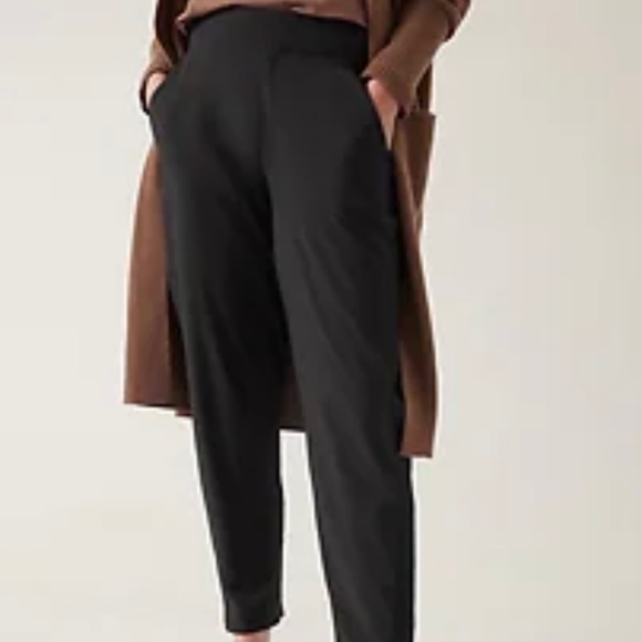 Athleta Brooklyn Ankle pant black pull on jogger pant size 0 - Picture 6 of 16